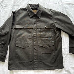 Filson Men's Black Lined Tin Cloth Cruiser Jacket